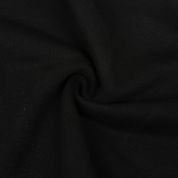 Ткань Футер 3-х нитка, Петля, цвет Черный (на отрез)  в Подольске
