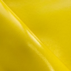 Ткань ПВХ 600 гр/м2 плотная, Жёлтый (Ширина 150см), на отрез  в Подольске