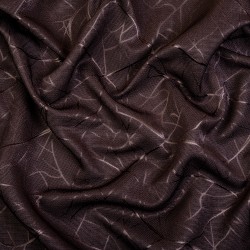 Ткань Блэкаут для штор &quot;Ледовое тиснение цвет Темно-Коричневый&quot; (на отрез)  в Подольске