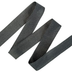 Окантовочная лента-бейка, цвет Чёрный 22мм (на отрез)  в Подольске