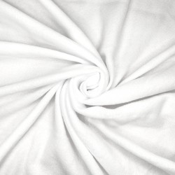Ткань Флис Односторонний 130 гр/м2, цвет Белый (на отрез)  в Подольске