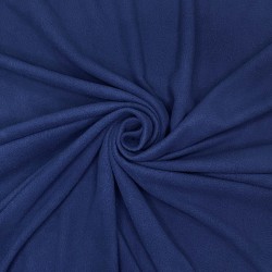 Ткань Флис Односторонний 130 гр/м2, цвет Темно-синий (на отрез)  в Подольске