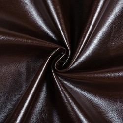 Ткань Дерматин (Кожзам) для мебели, цвет Темно-Коричневый (на отрез)  в Подольске
