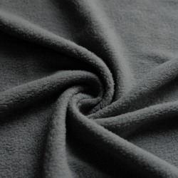 Ткань Флис Односторонний 130 гр/м2, цвет Серый (на отрез)  в Подольске
