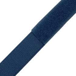 Контактная лента 25мм цвет Синий (велькро-липучка, на отрез)  в Подольске