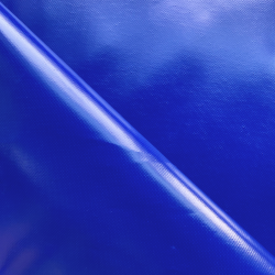 Ткань ПВХ 450 гр/м2, Синий (Ширина 160см), на отрез  в Подольске