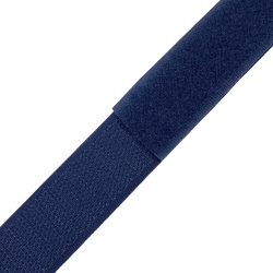 Контактная лента 25мм цвет Тёмно-Синий (Велькро-липучка), на отрез  в Подольске