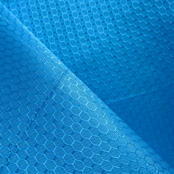 Ткань Оксфорд 300D PU Рип-Стоп СОТЫ, цвет Голубой (на отрез)  в Подольске